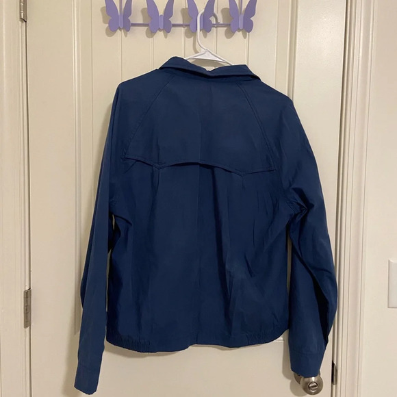 Vintage Windbreaker women’s‎ blue zipper windbreaker jacket — medium - Picture 6 of 7